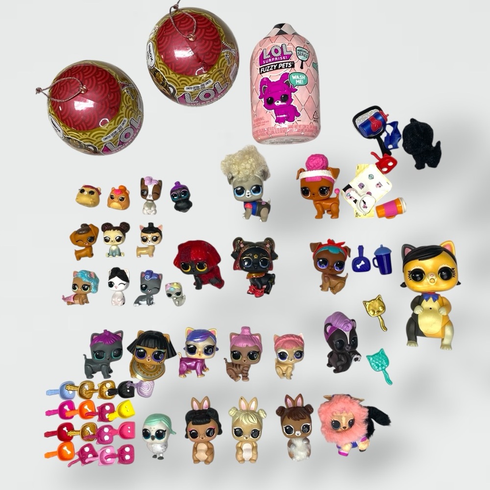 LOL DOLLS - Pets Animal Lot (New-Fair) - Dogs Cats Cow Rabbits